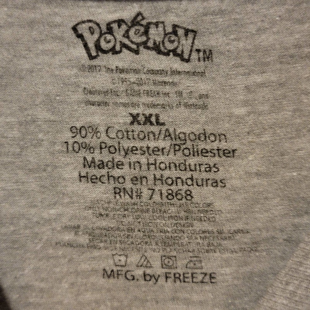 Pokemon Gray Graphic T Shirt XXL - Picture 4 of 4